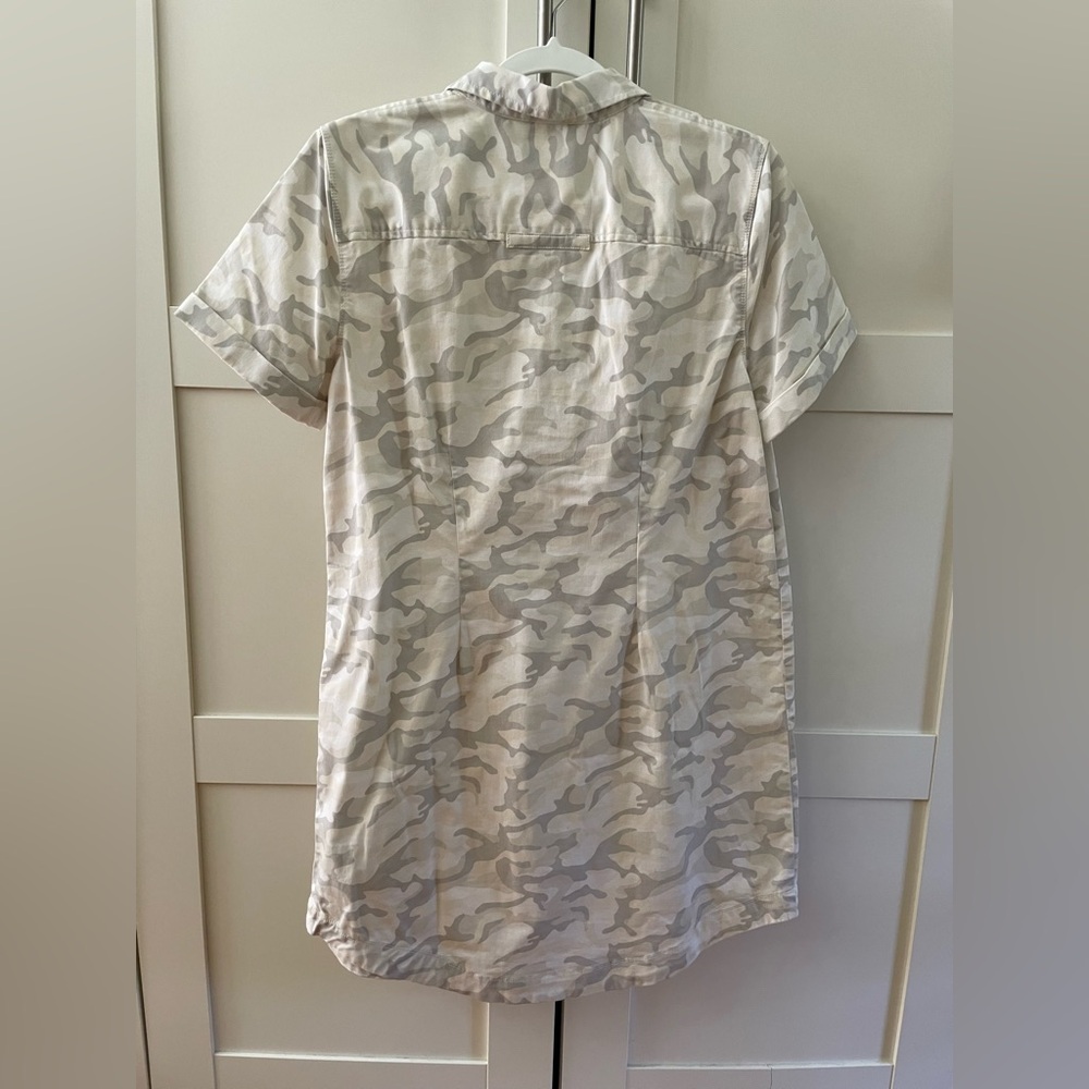 Vineyard Vines Camo Print Short Sleeve Shirt Dress - Picture 2 of 5